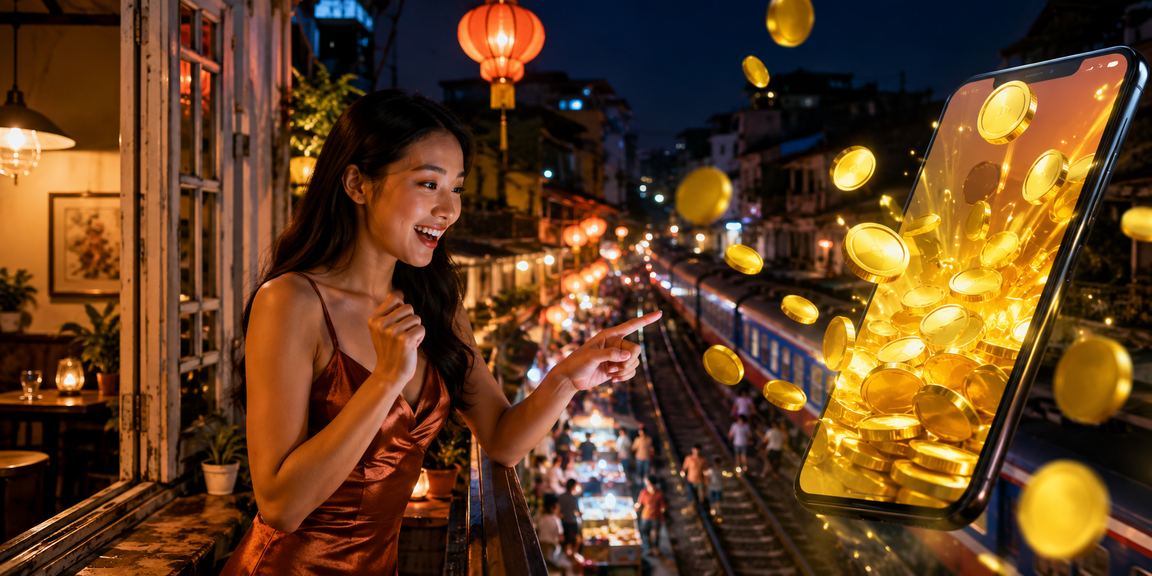 Người dùng Hà Nội kiểm tra cấp độ VIP và hoàn tiền casino qua điện thoại bên tách cà phê